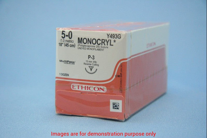 Suture Monocryl Plastic P-3 Needle 5-0 45CmJohnson & Johnson Systagenix
