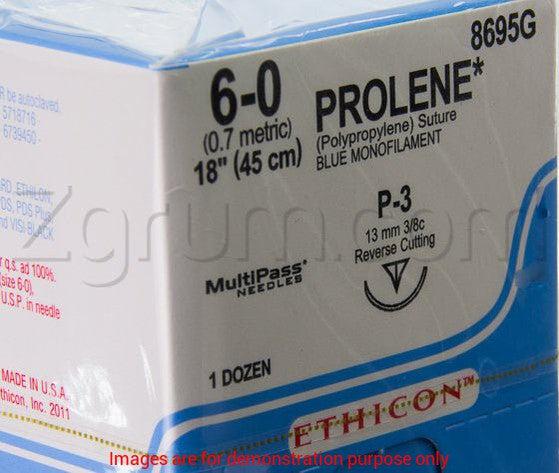 Suture Prolene Suture 6-0 Blue Mono,18", W/ P3 NeedleJohnson & Johnson Systagenix