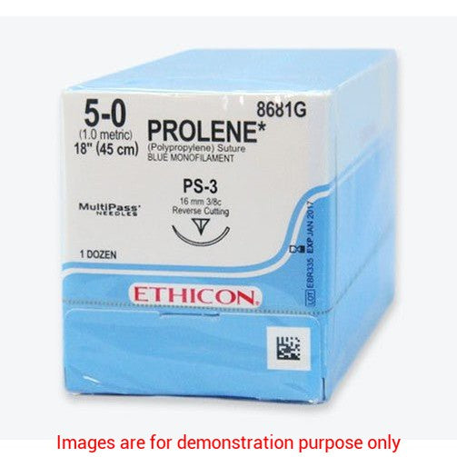 Suture Prolene/Surgilene/Surgipro 8681/Sp1681 Ps-3/P-11/Pre-3/Sbe-3 5-0 18In BlJohnson & Johnson Systagenix