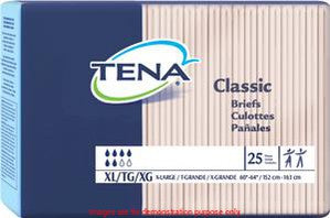 Tena Classic Brief, X-Large Size, 60In-64InTena