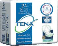 Tena Night Super Pads W/ Wetness Indicator, GreenTena