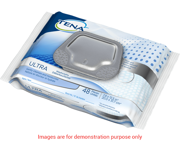 Tena Ultra Pre-Moistened Washcloths, Alcohol-FreeTena