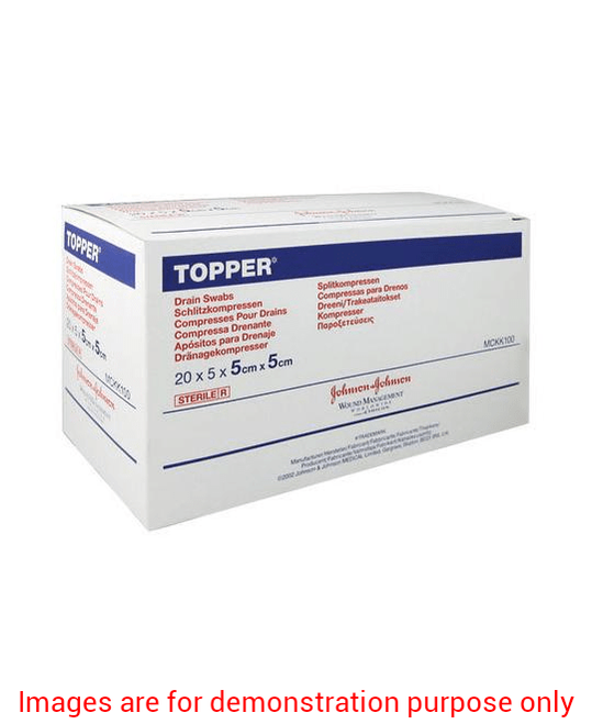 Topper Drain Swabs 7.5Cm X 7.5CmJohnson & Johnson Systagenix