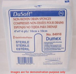 Tracheotomy/Drain Sponge Non-Woven 4" X 4",6PlyDerma Science