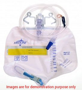 Urinary Drainage Bags With Metal Clamp 2000MlMedline