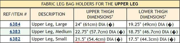 Urinary Leg Bag Holder For Upper Leg, Size Small