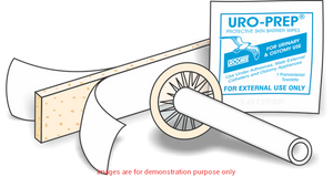 Uro-Con Texas-Style Male External Cathater Medium 30Mm With 4" Tube, Urofoam-2 Non Sterile W/LateUrocare