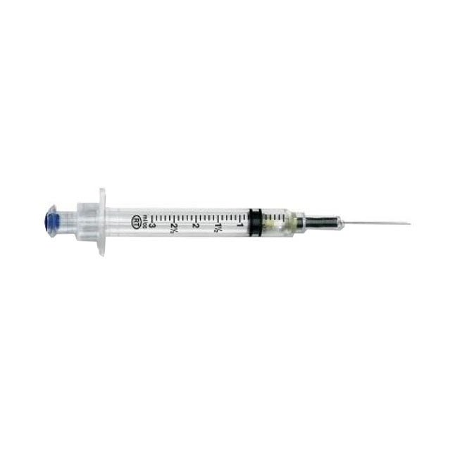 Vanishpoint Syringe With Needle, Retractable 3Ml Tb Syringe With 25G X 1" Needle, Sterile, SafetyCardioMed