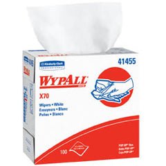 Wypall X70 Workhorse Reinforced Wipes In Pop-Up Box, White 9.1In X 16.8InKimberly Clark