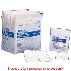 Curtiy Drain Sponge 6Ply Sterile 4" X 4"