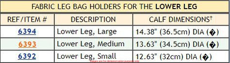 Urinary Fabric Leg Bag Holder For Lower Leg, Size Small